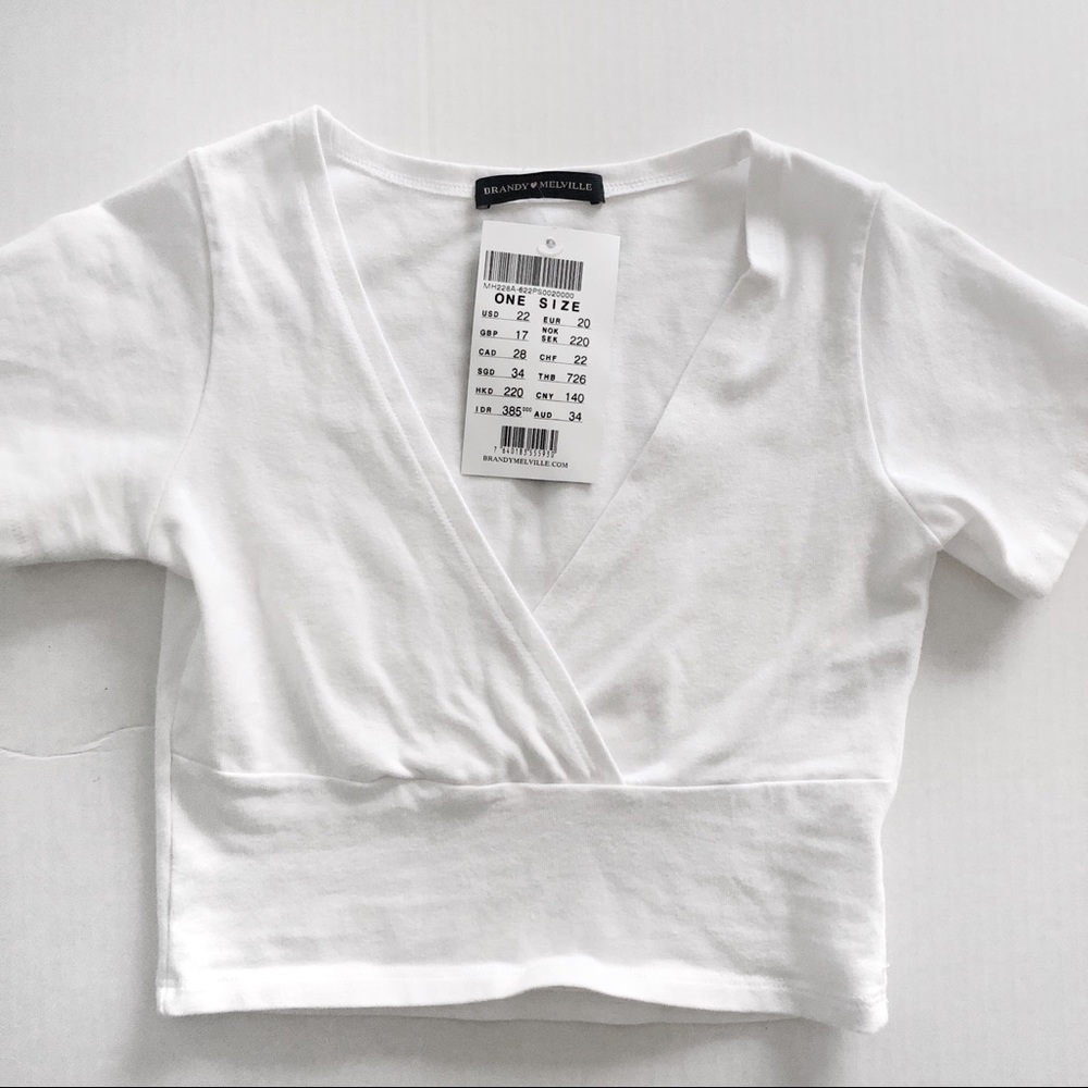 BNWT brandy melville white amara top